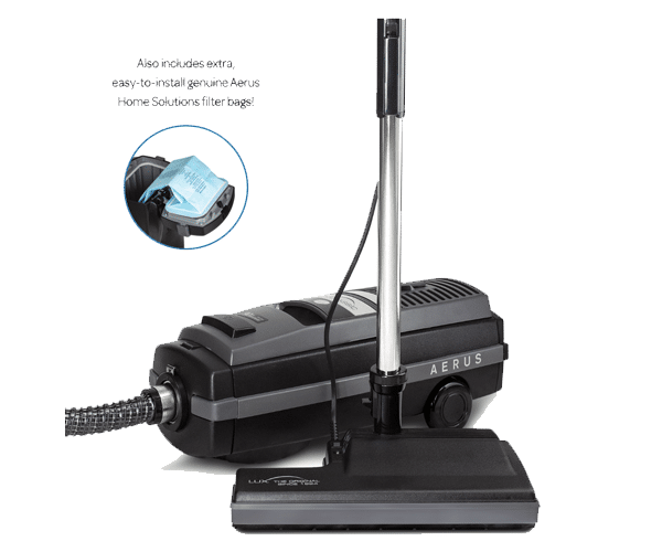 Aerus central and canister vacuum power unit with genuine filter bags